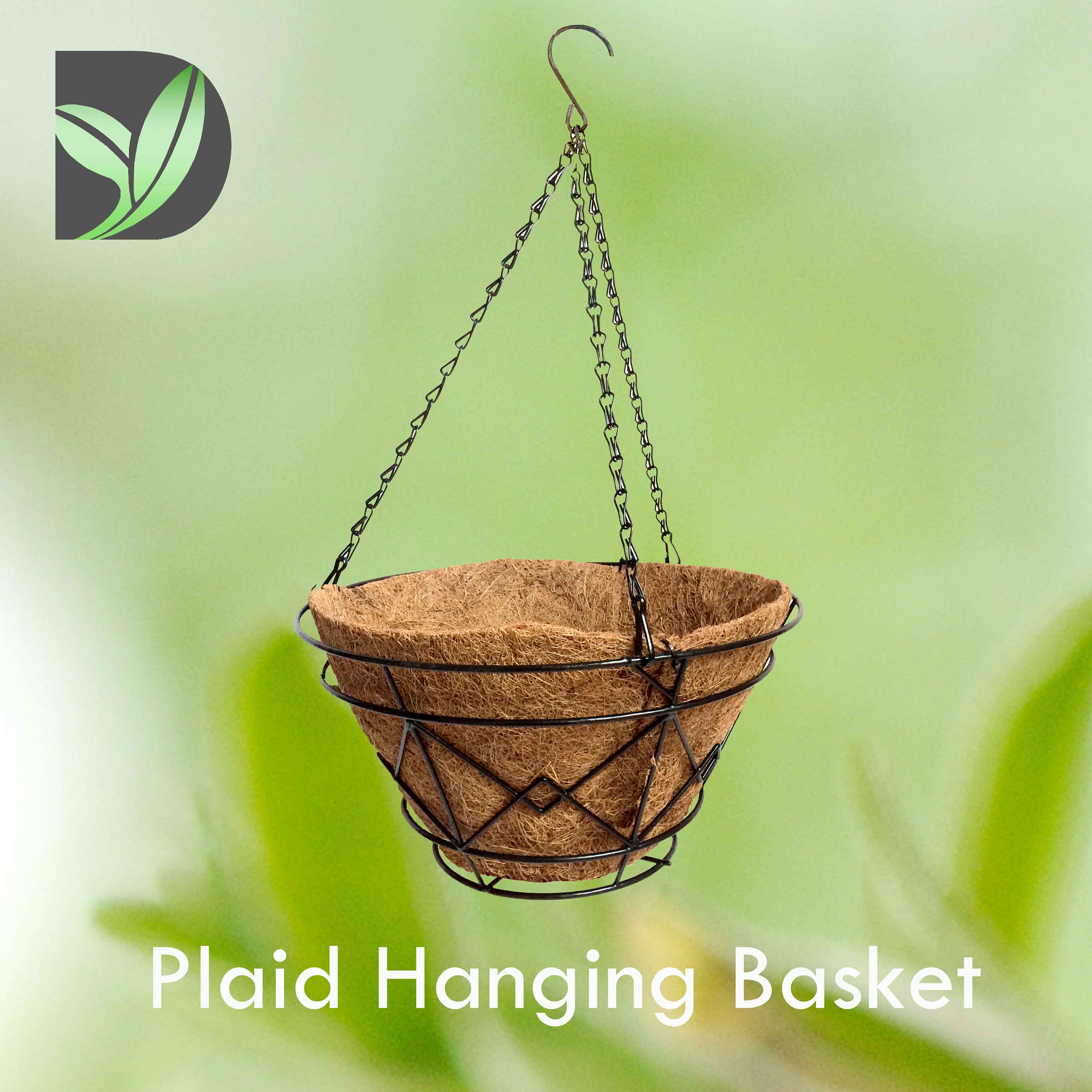 Plaid Hanging Basket