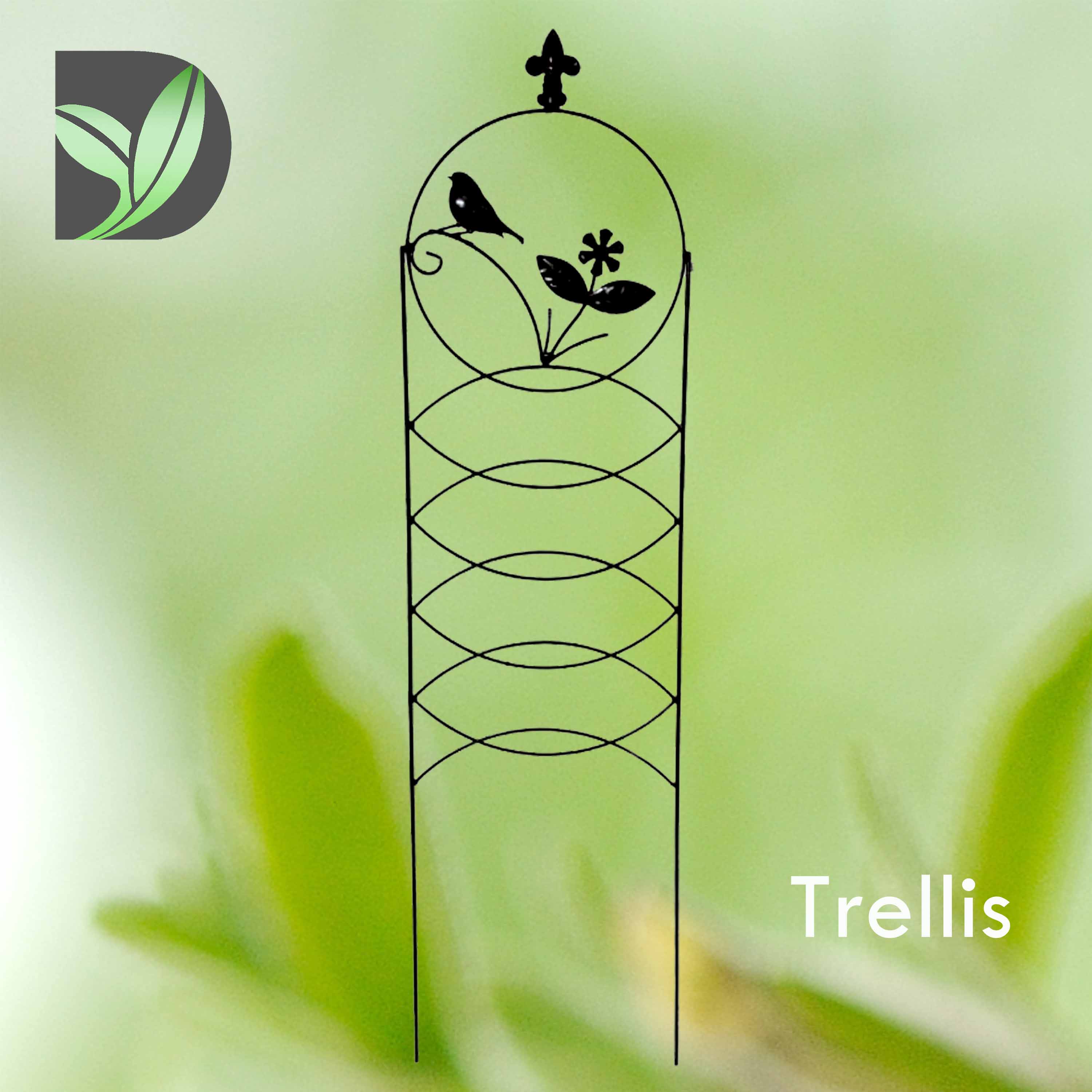 Trellis Support -Bird & Flower