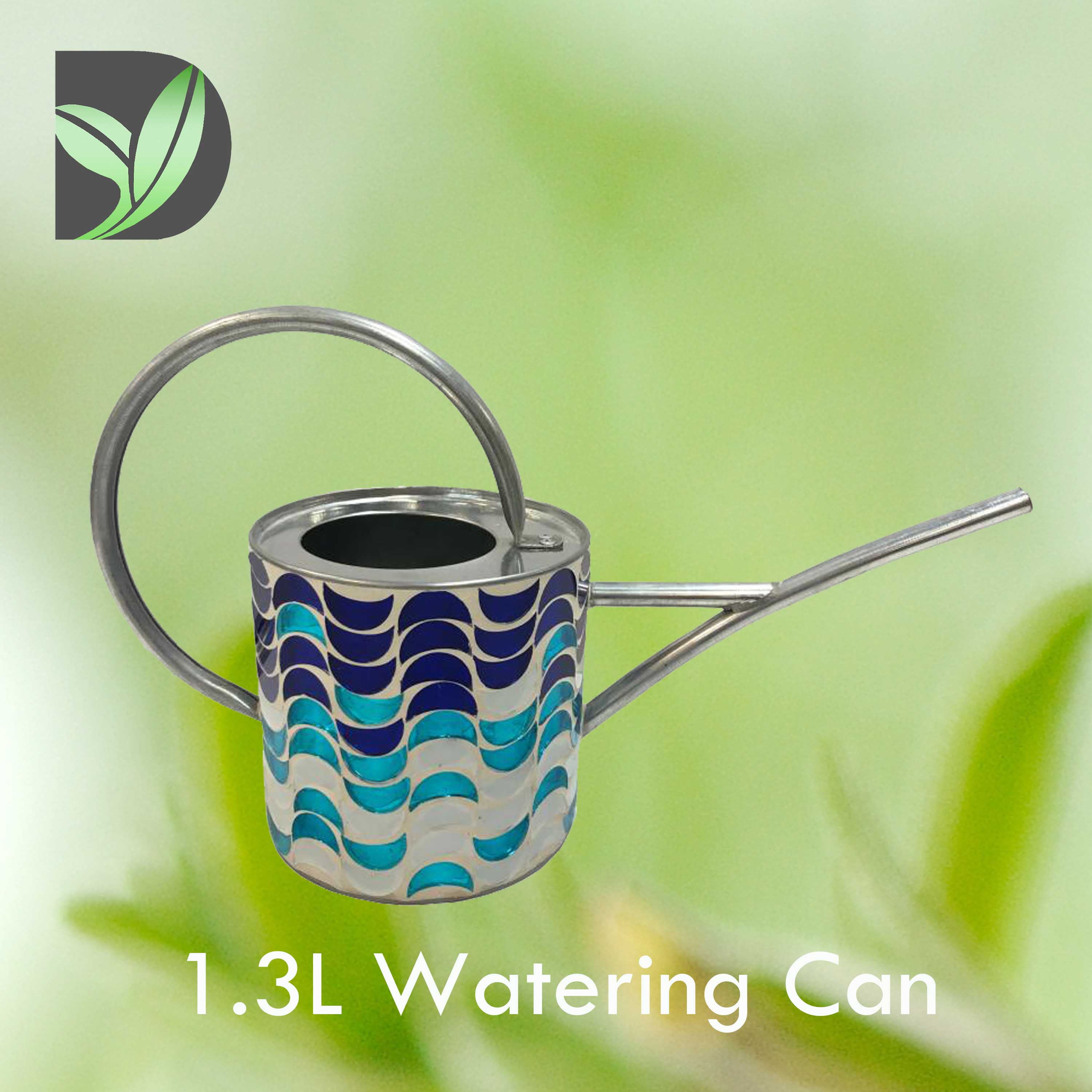 1.3L watering can with mosaic finish,wave
