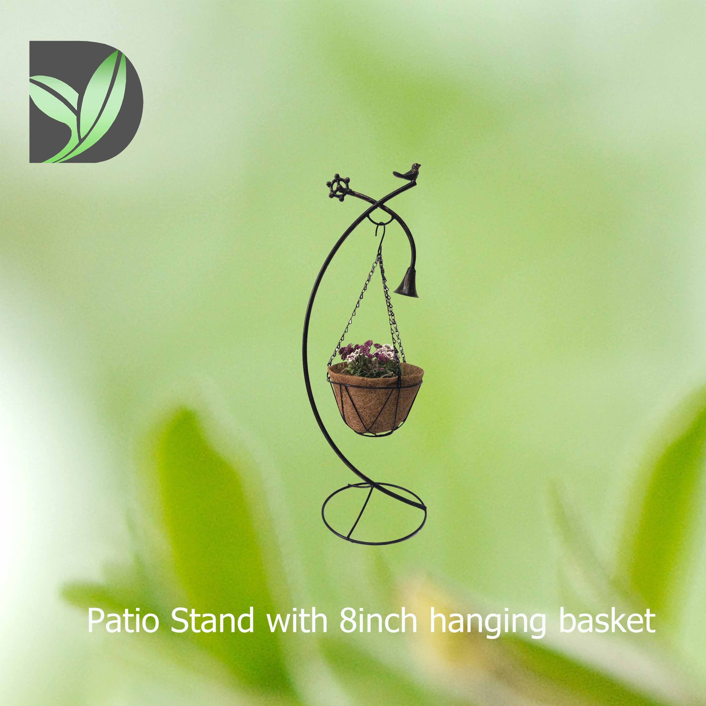 Patio Stand with 8inch hanging basket